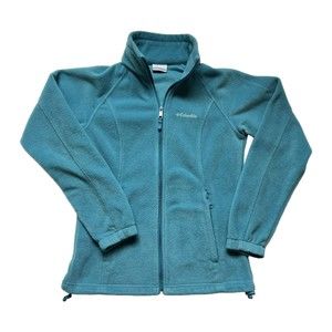 Columbia Women’s Sz S Light Blue/Teal Fleece jacket full zip Outdoors Gear